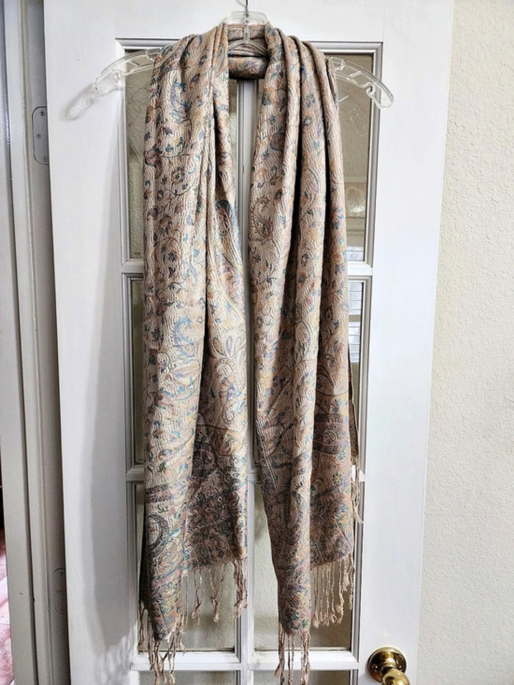 100% Cashmere Paisley Pashmina Shawl Wrap Fringe Gift from Jerusalem